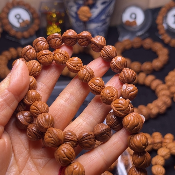 你***遇桃核吊坠秦岭桃核手串2串