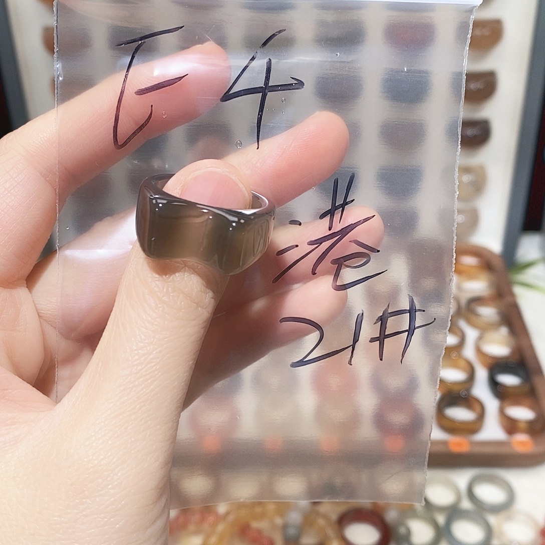 玛瑙/玉髓未镶嵌戒指港21码猫耳朵款不退换