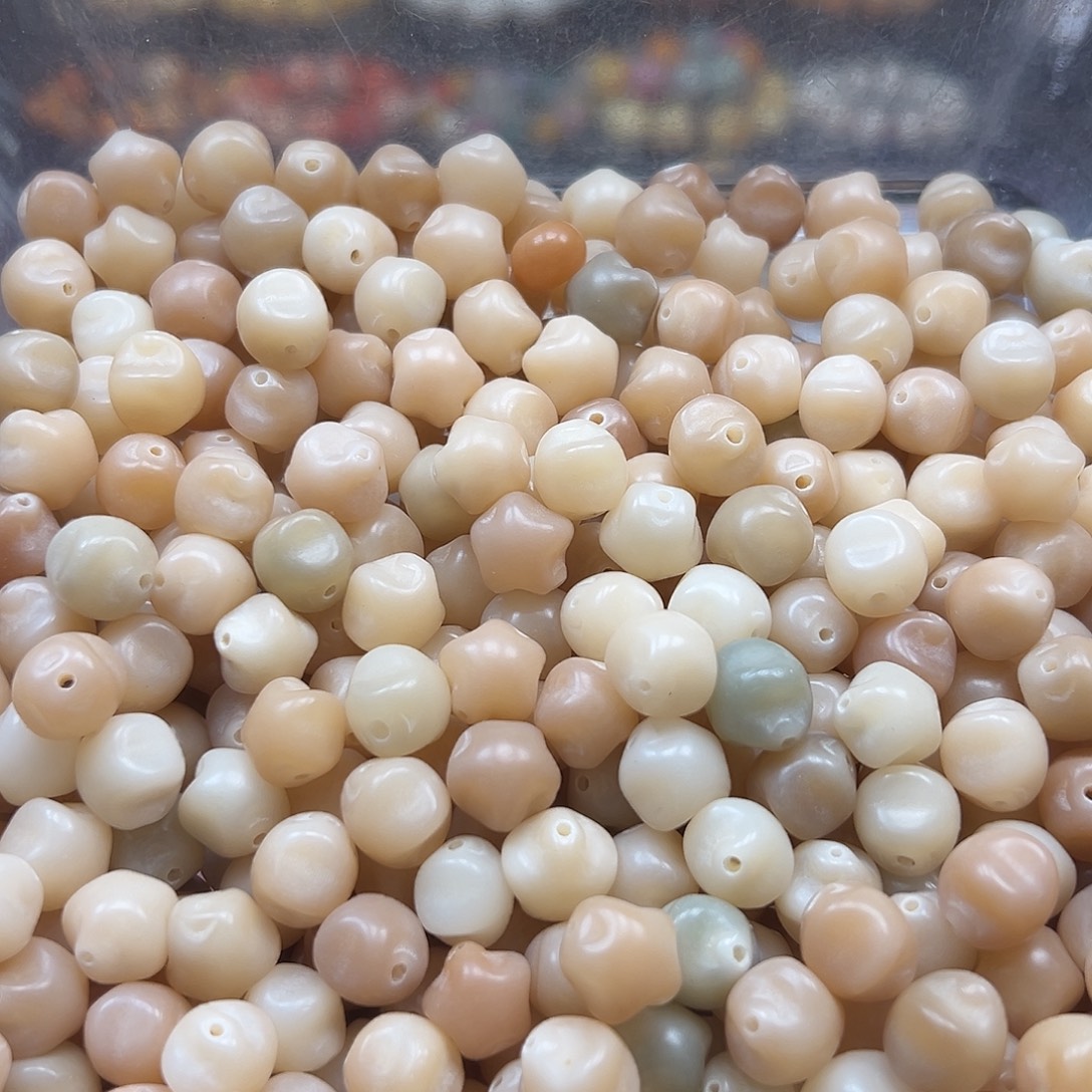 手串菩提根/象牙果100颗多巴安星星微瑕