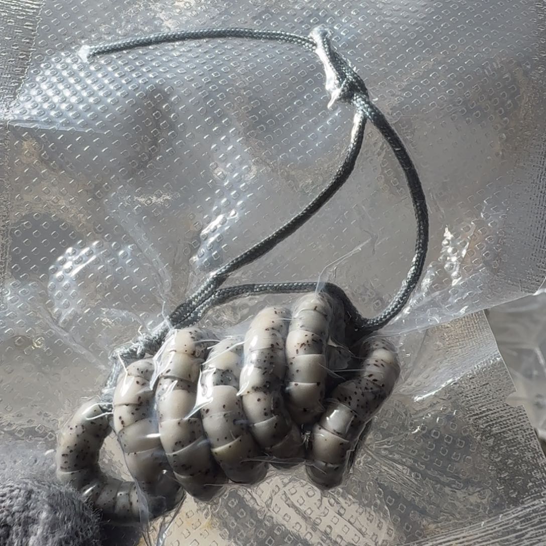 星月菩提把件石玉留白大肠