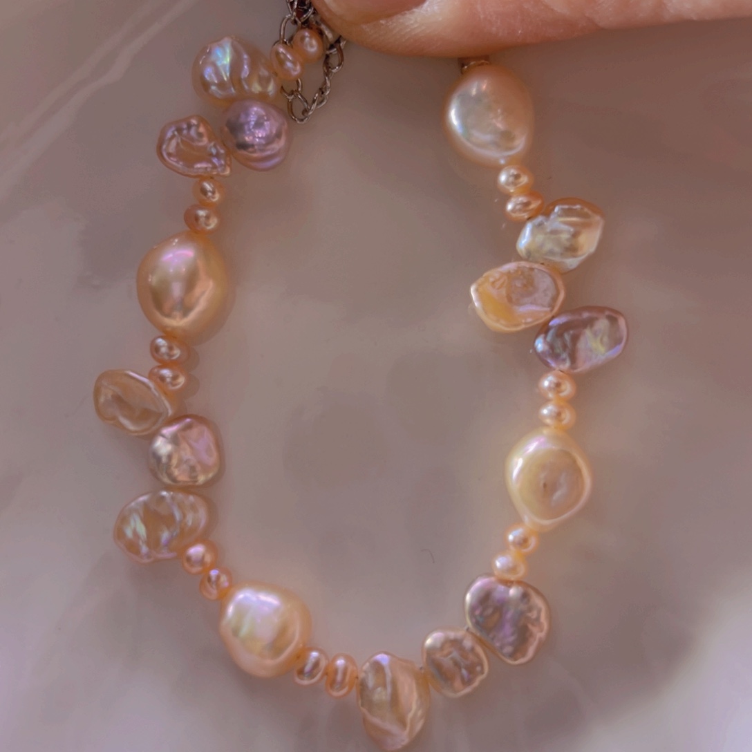 淡水珍珠手绳合金