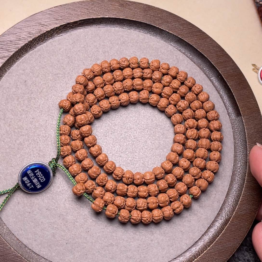 手串金刚菩提叶**.私人定制超头佛手108尺寸5.5
