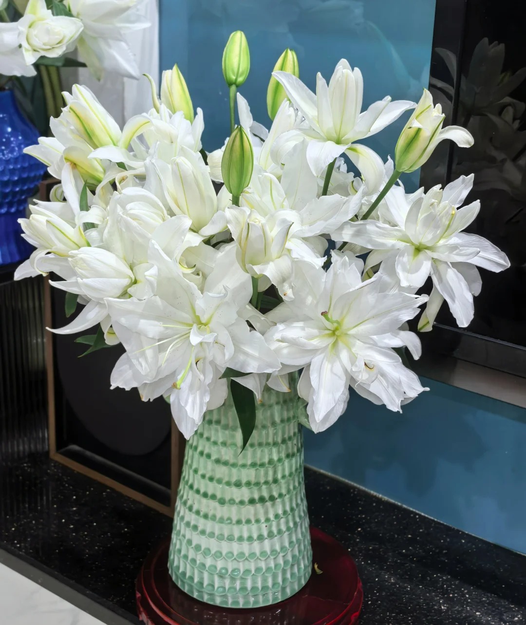 （蔓蔓）白莲花重瓣百合10-15个花苞 20％防损 1单包邮