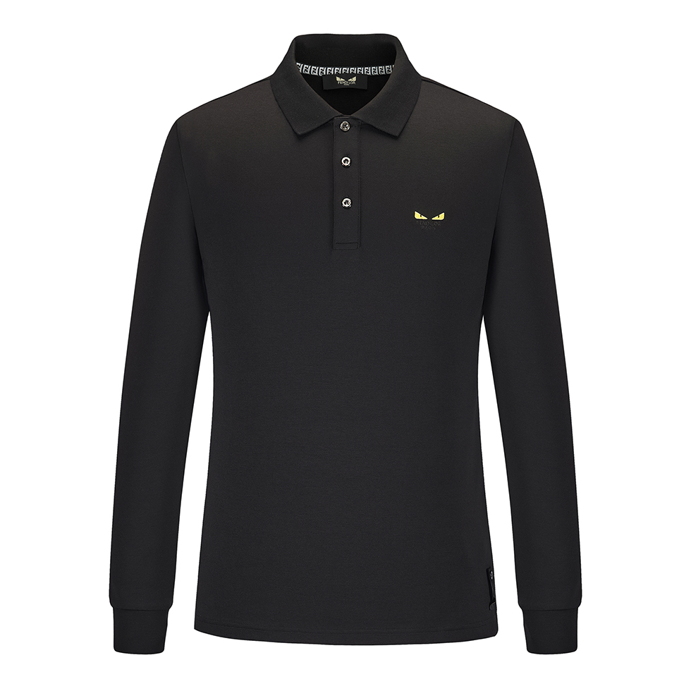 FENDILOR小怪兽25年秋冬款男士长袖POLO衫 F213C071712A