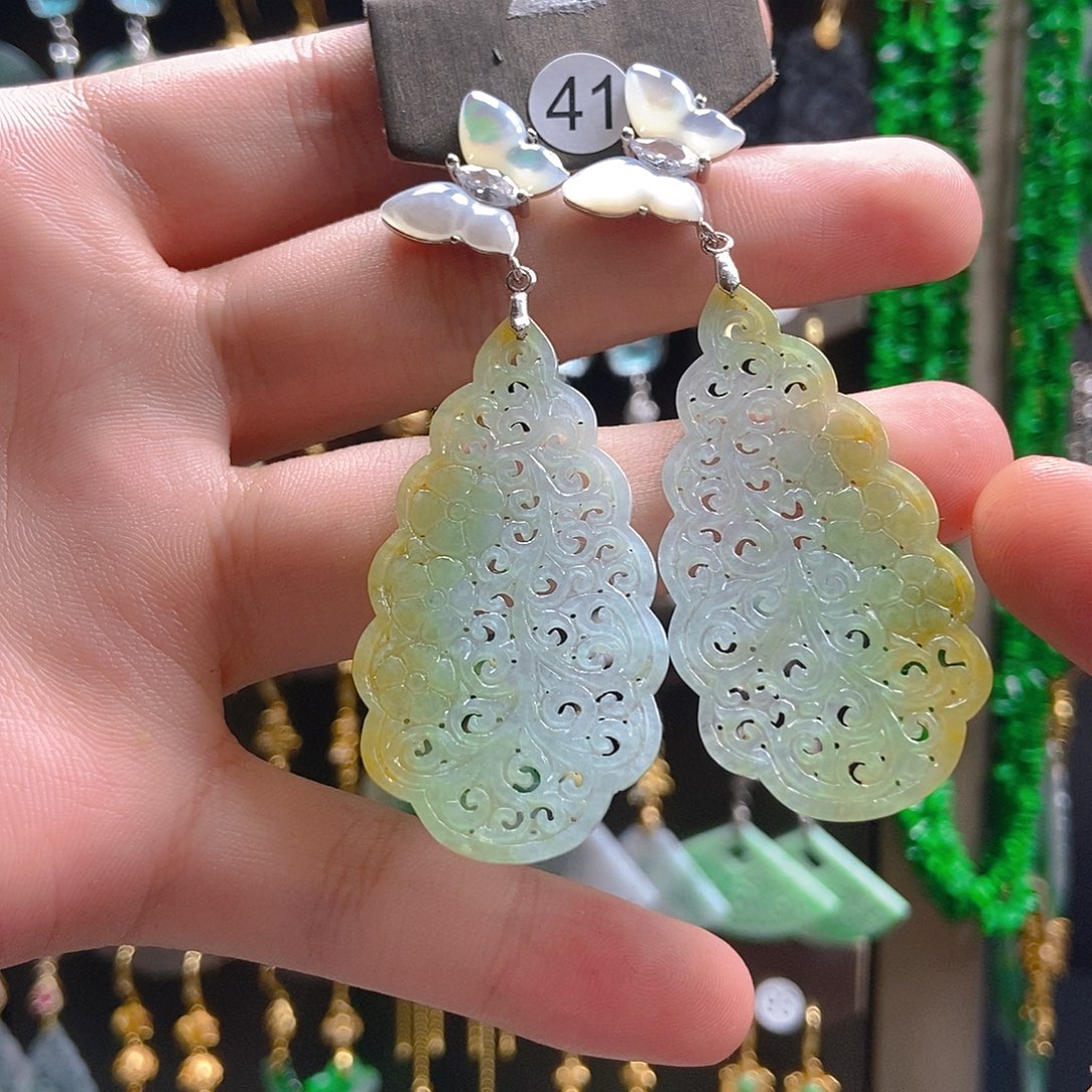 翡翠未镶嵌耳饰翡翠