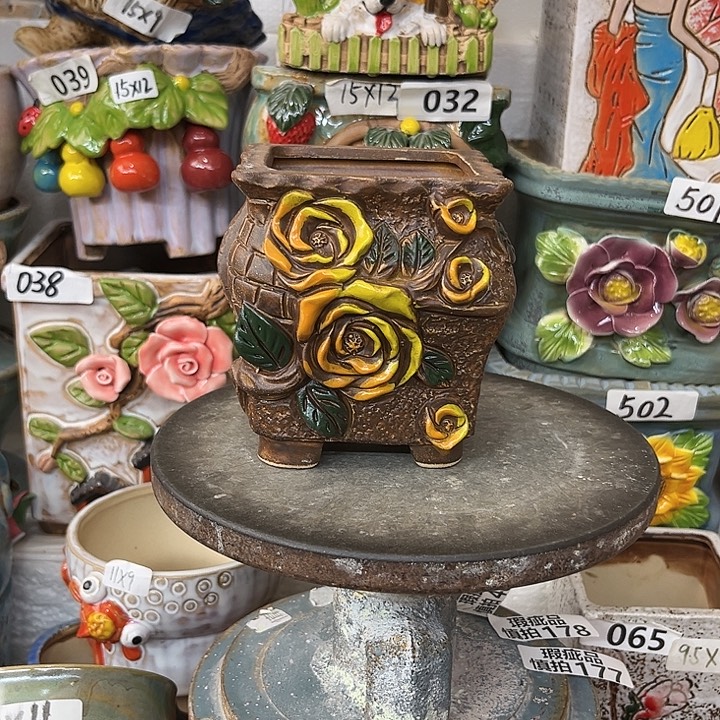 粗陶材质多肉花盆