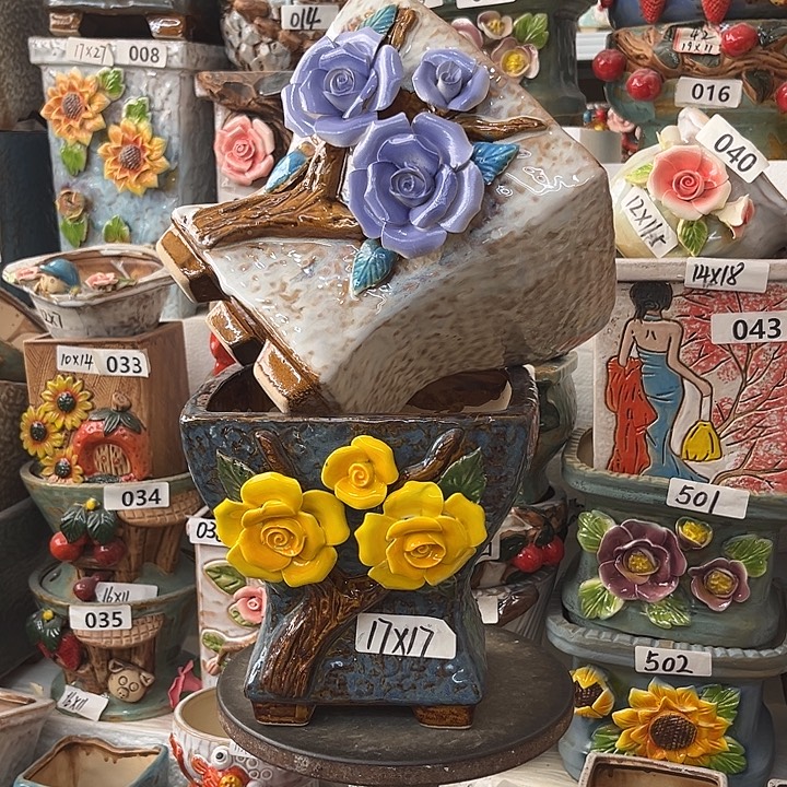 粗陶材质多肉花盆