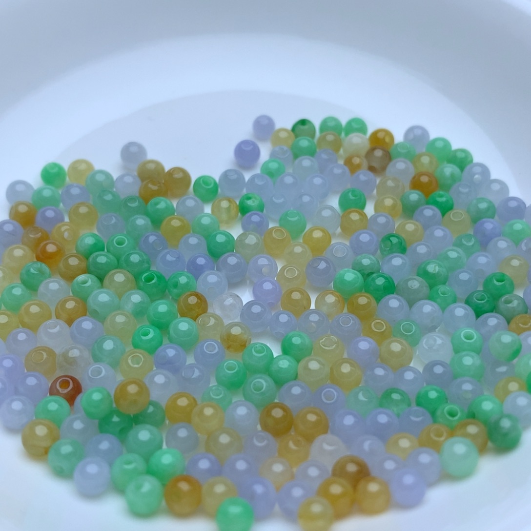 【闪购商品】翡翠手链未镶嵌卡3.5冰三彩10个