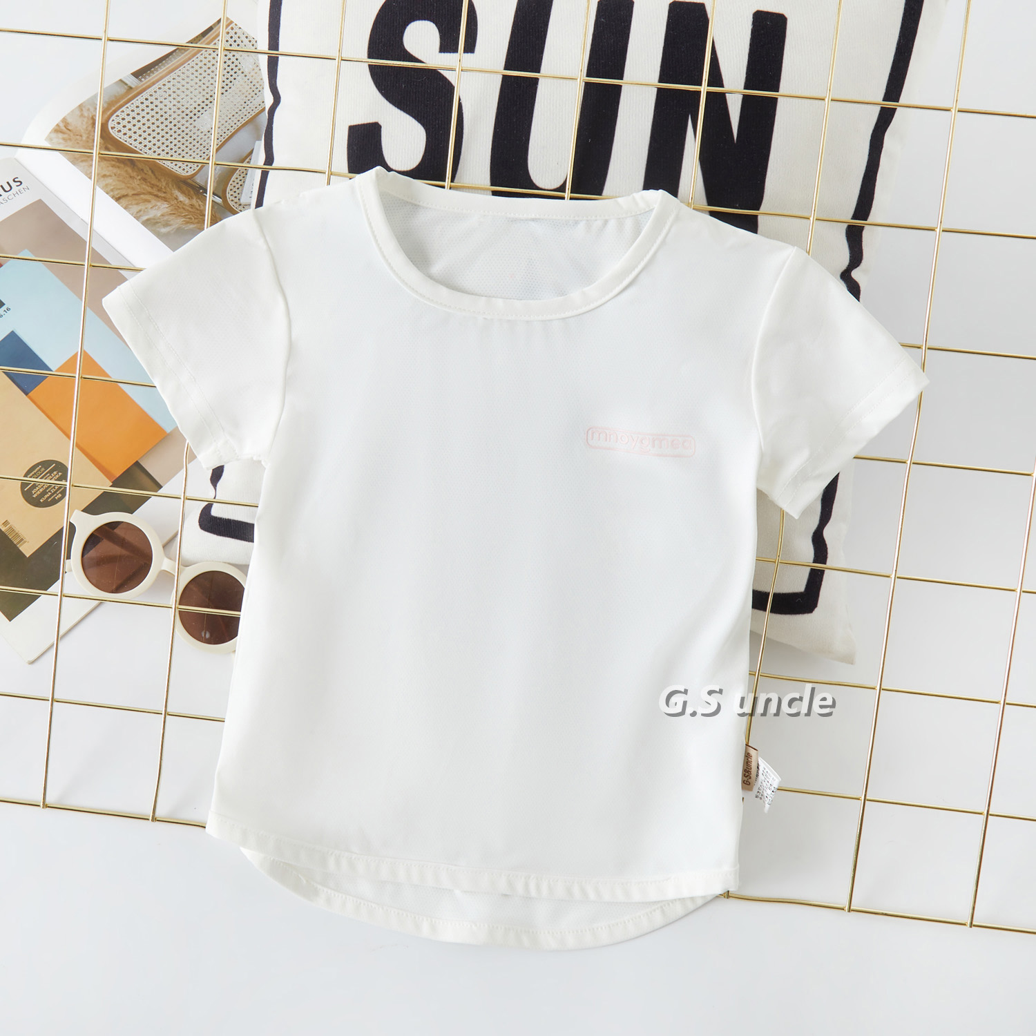 【零度冰泉】H25148女宝夏季凉感短袖时尚百搭速干上衣