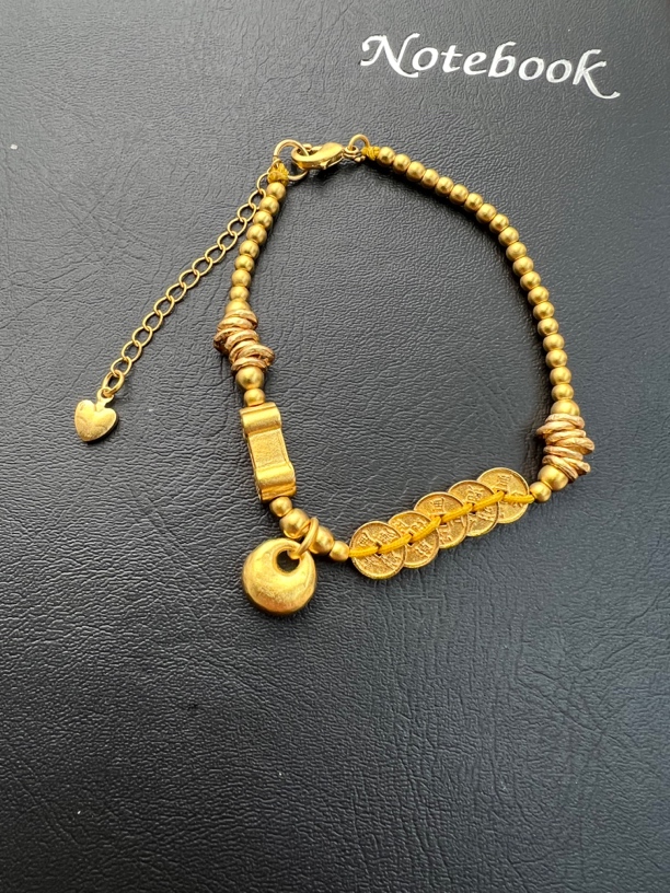 足银手链 五帝币铜钱盘缠葫芦手链女轻奢小众