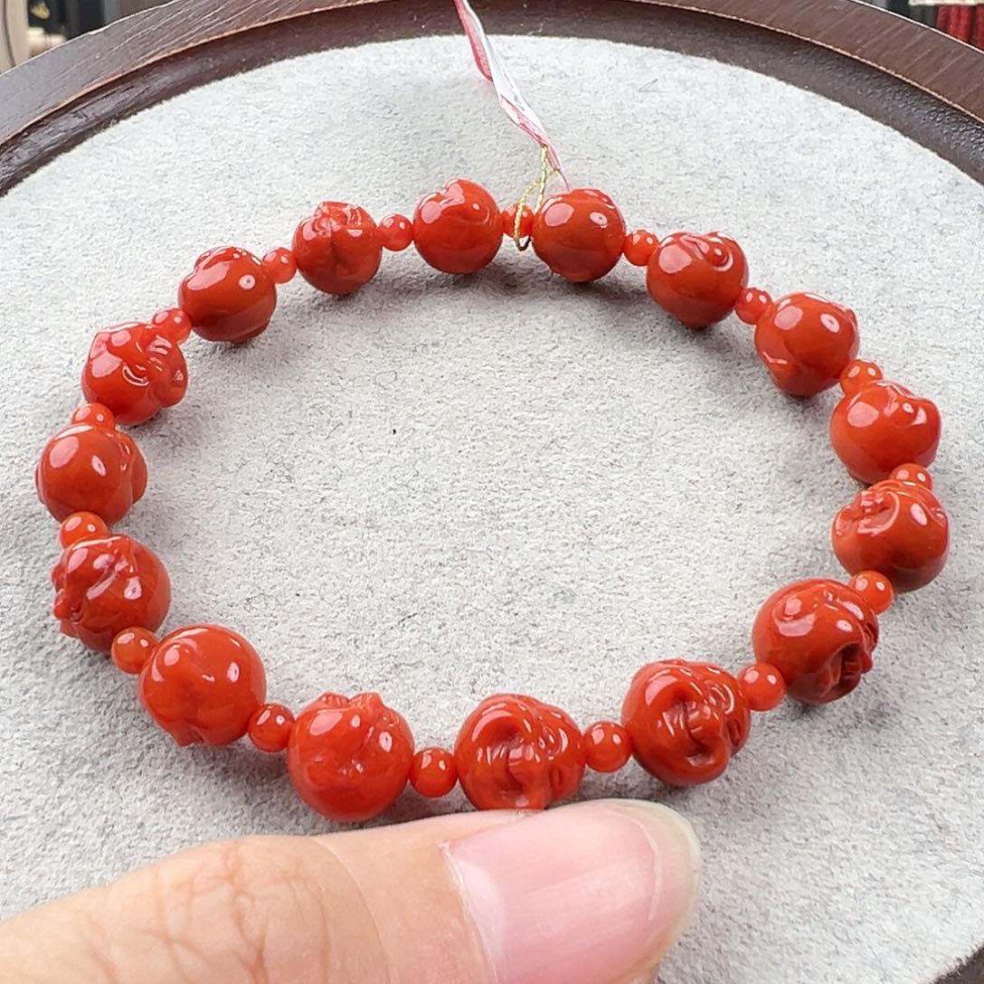 南红玛瑙手串未镶嵌