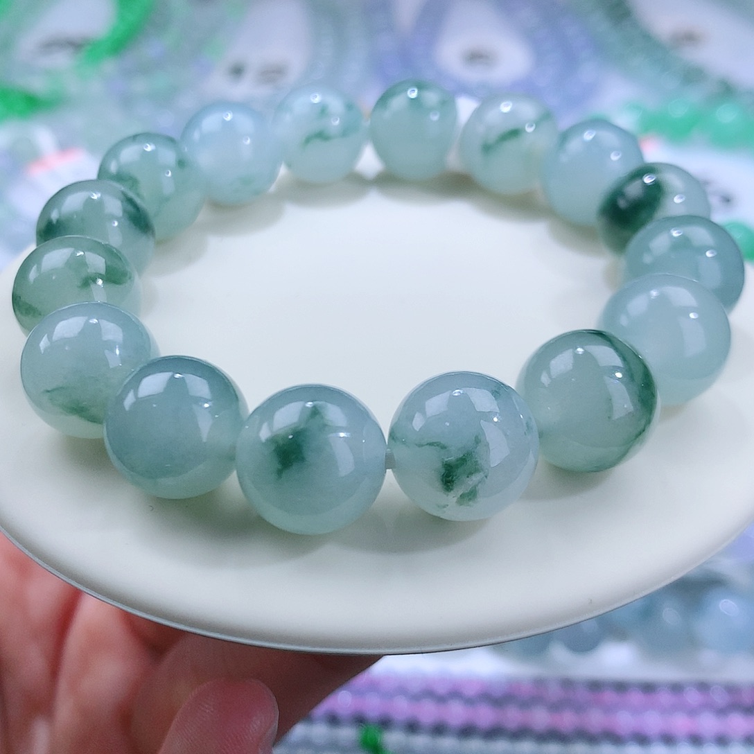 翡翠手链未镶嵌卡12.5