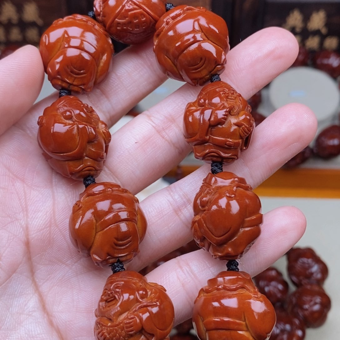 冷***l橄榄核吊坠财神财神