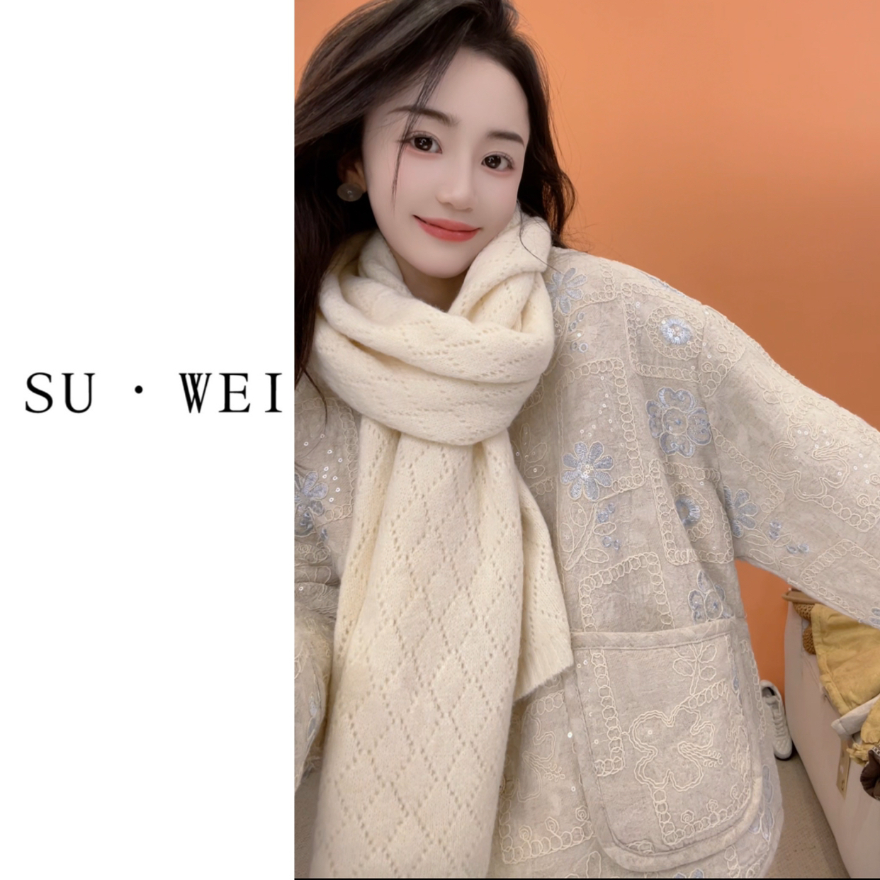 6233短外套单排扣亚麻棉刺绣连帽加厚女复古厚款短款外套