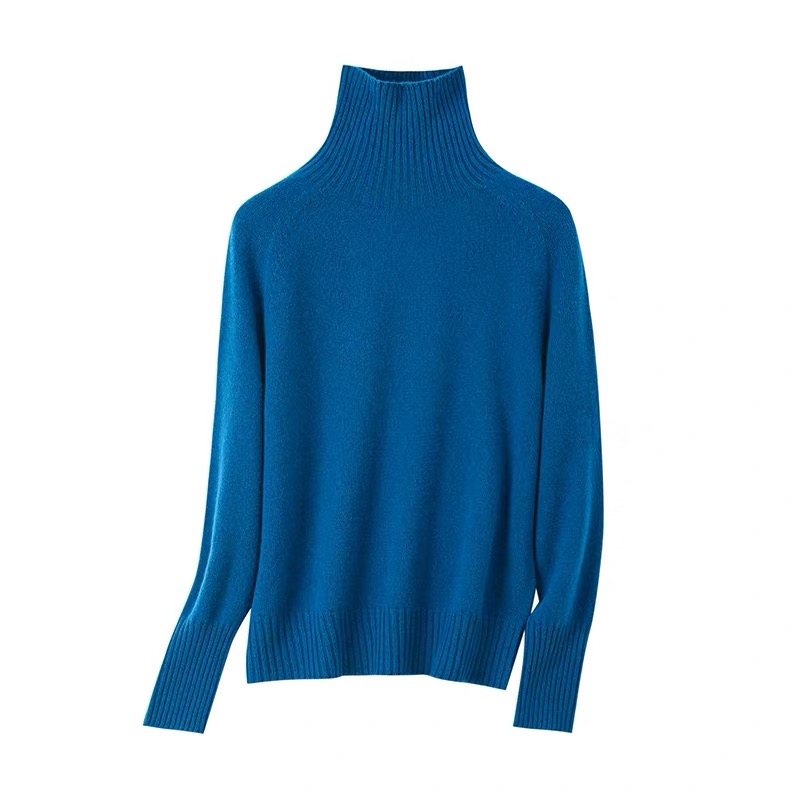 【100%羊毛】高领显瘦宽松打底衫女2025秋冬新款百搭纯色时尚