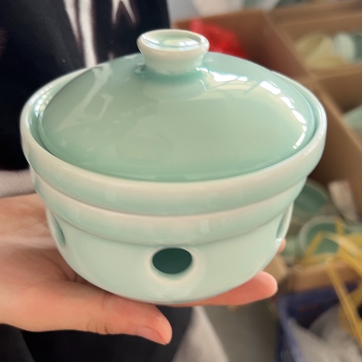 龙泉云间青瓷小米茶器