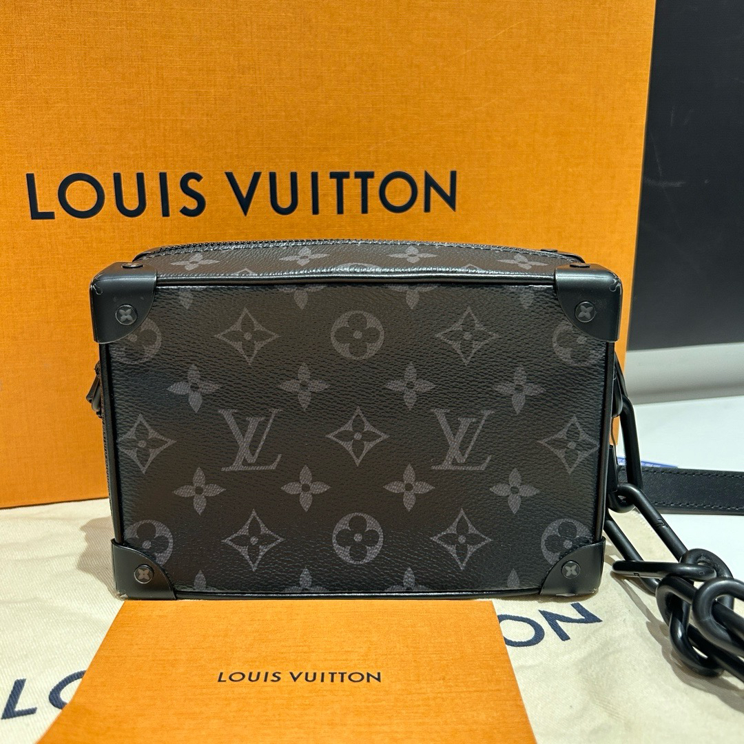 全新未使用 LouisVuitton/路易威登 lv soft trunk黑花软盒子5964
