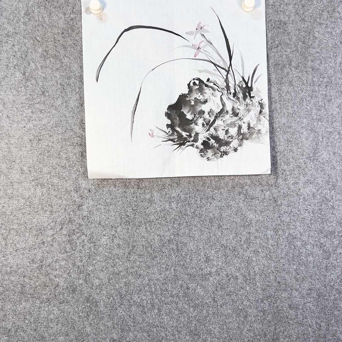 国画641 花鸟在树丛的顶端鸣叫叫声