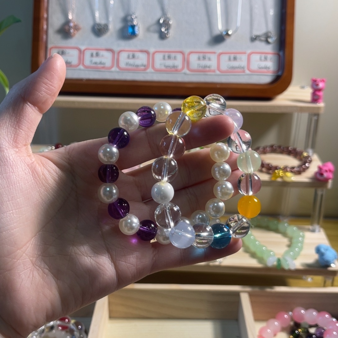 树脂合成金属两条手串