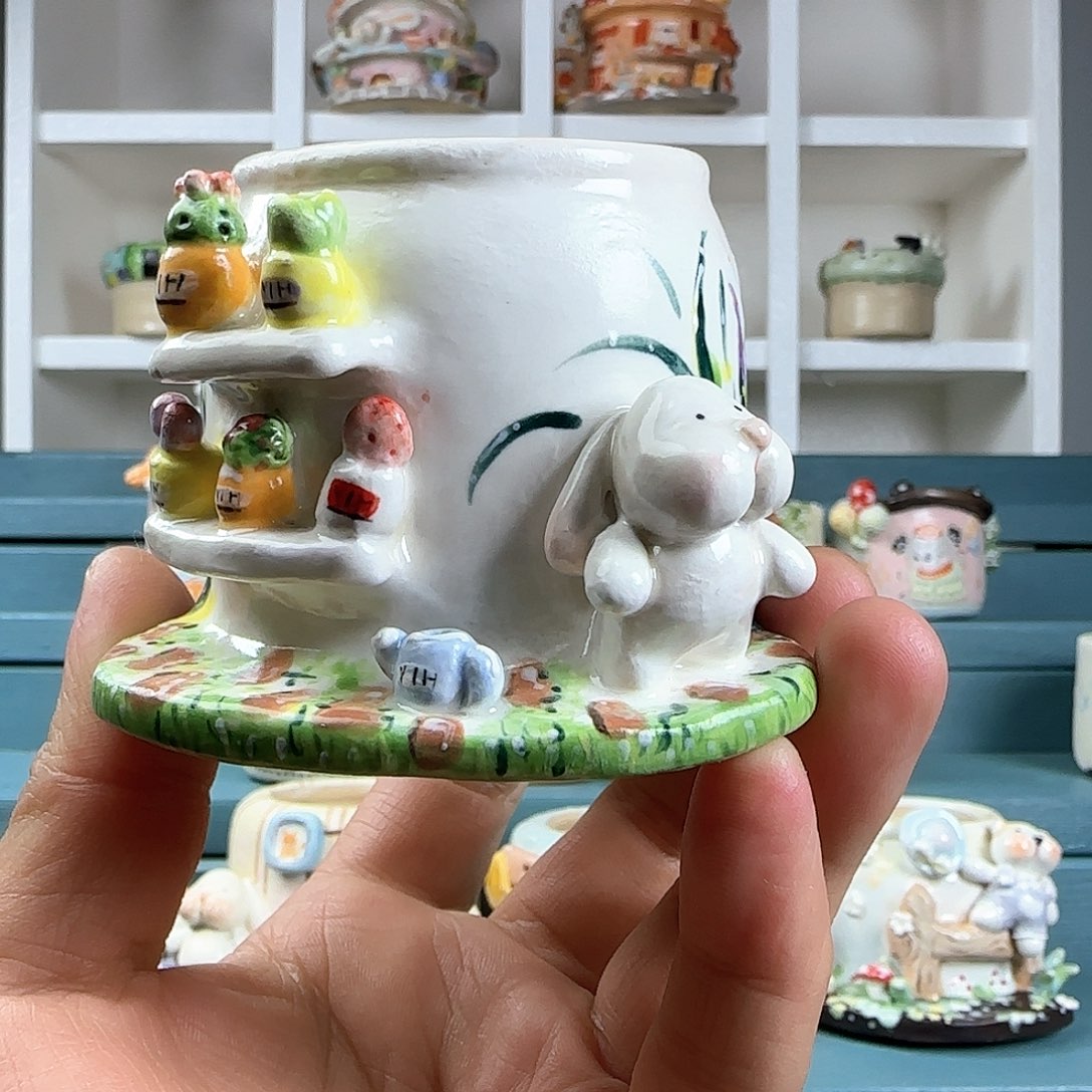 红陶多肉花盆：口径4.4 外高6.0