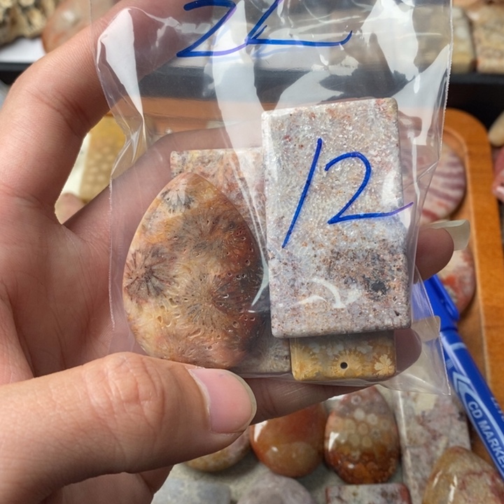 硅化玉颈饰足金镶嵌*‍****