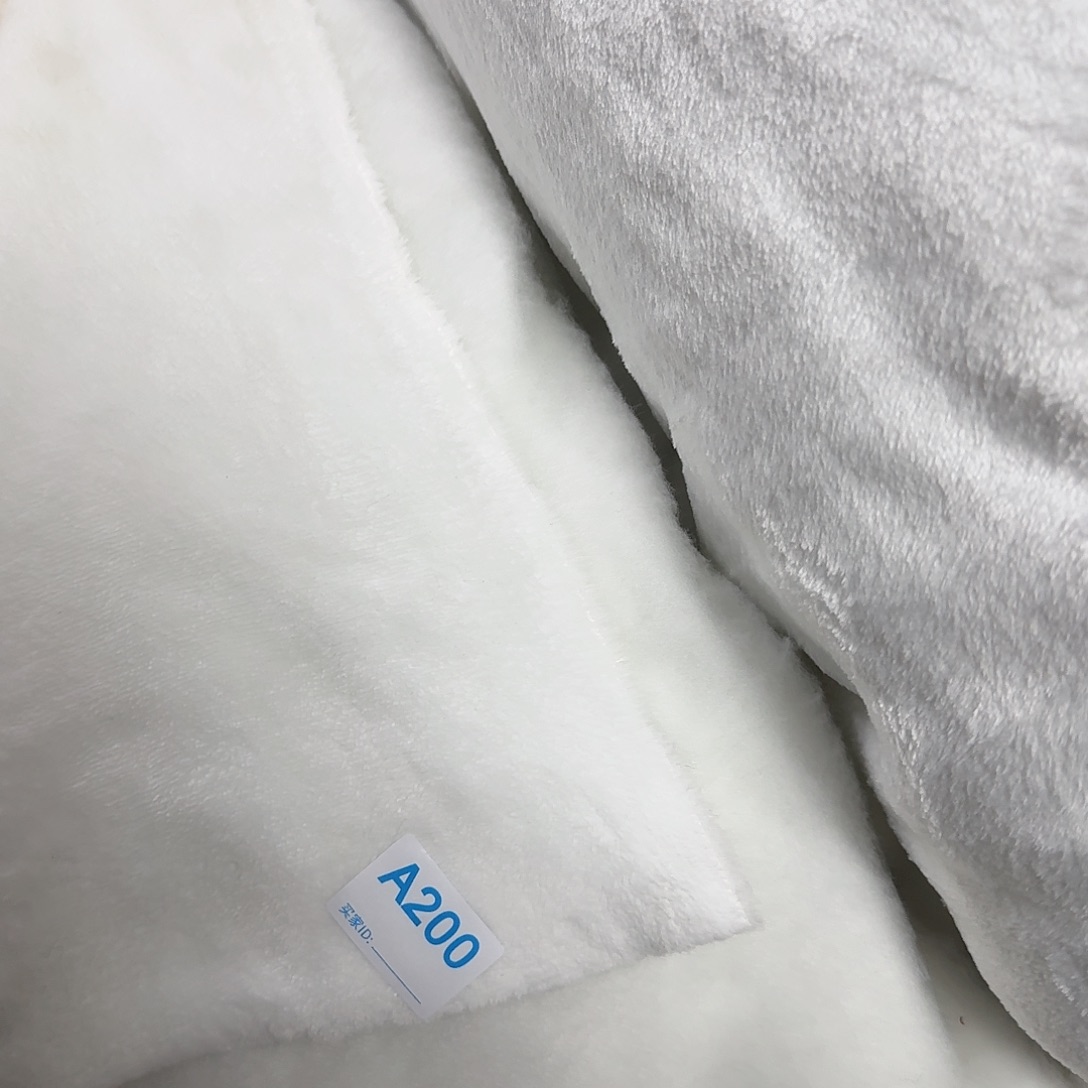 奶白色短绒夹棉14元2米200