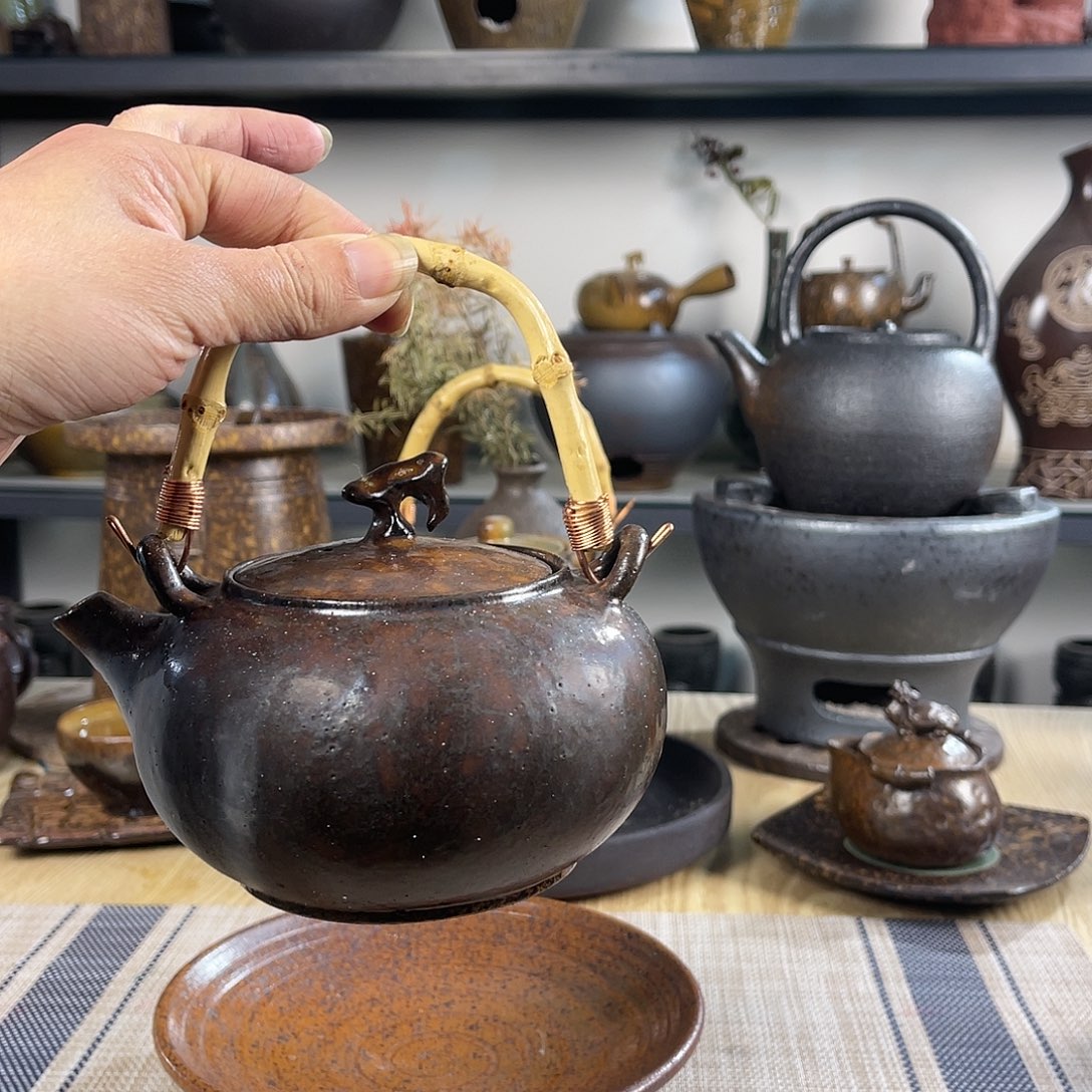 壶紫砂粗陶实用茶壶