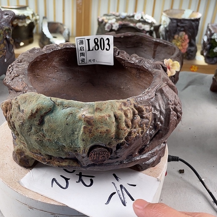 紫砂花盆景德镇陶瓷803