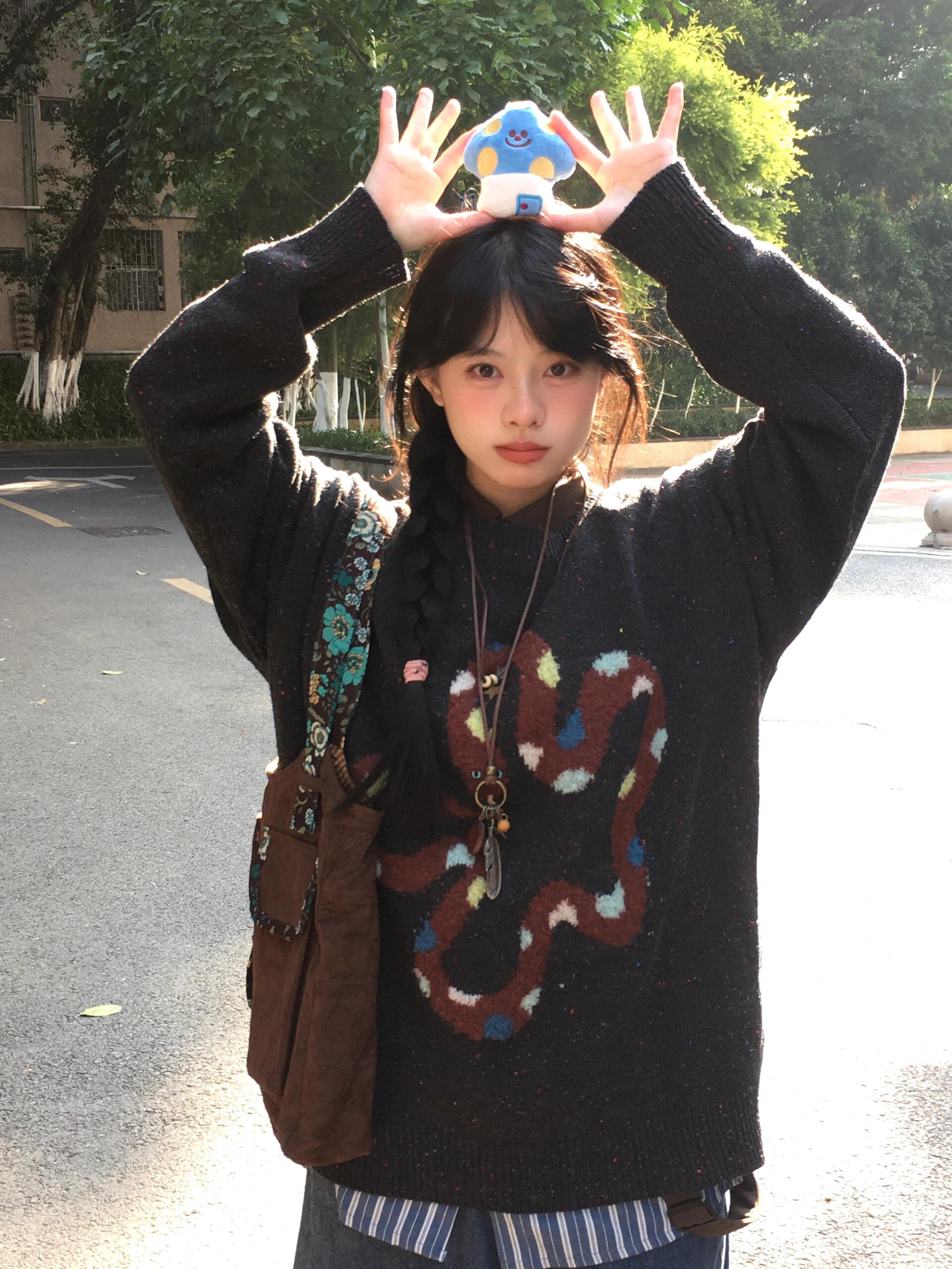 【糯糯毛衣】秋冬套头毛衣宽松慵懒外套 【NO退 NO换】