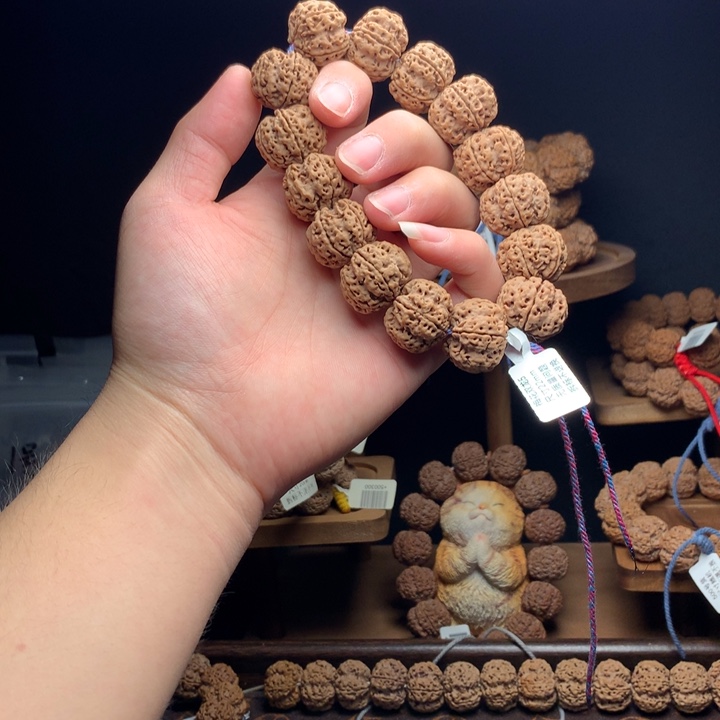 吊坠金刚菩提古龙蜂窝梅花双龙精品22mm