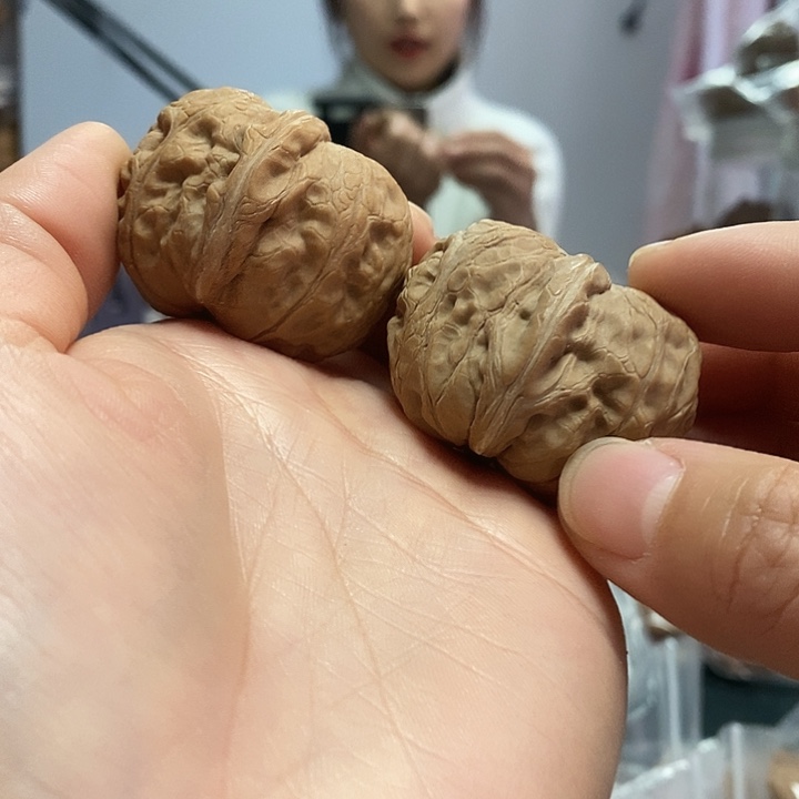 文玩核桃把件41.5平谷元宝尖黄油