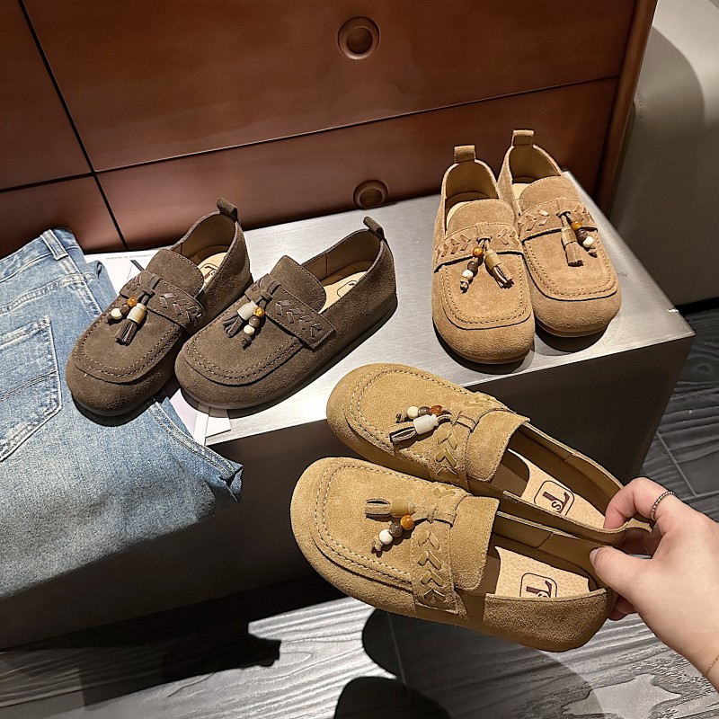 时尚休闲女鞋2025夏季新款复古平底一脚蹬圆头软底单鞋勃肯鞋女鞋