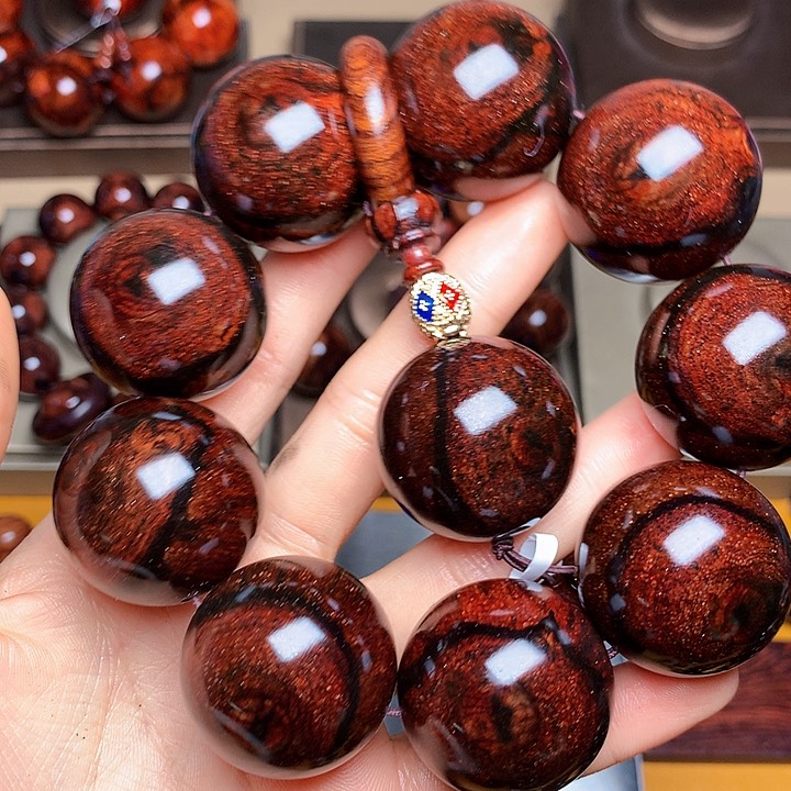 花梨木类手串/手链黄花梨风化料土埋料3.0