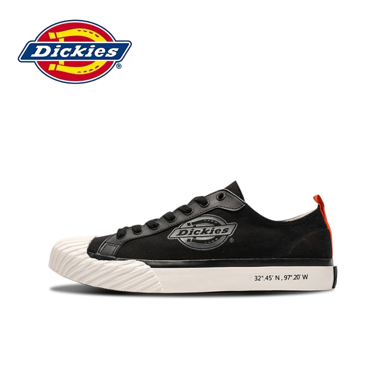 Dickies帆布鞋百搭透气时尚运动休闲鞋低帮板鞋 191W50LXS13-黑色