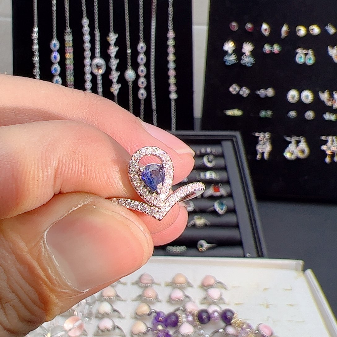 紫晶珠宝半成品银S925镶嵌