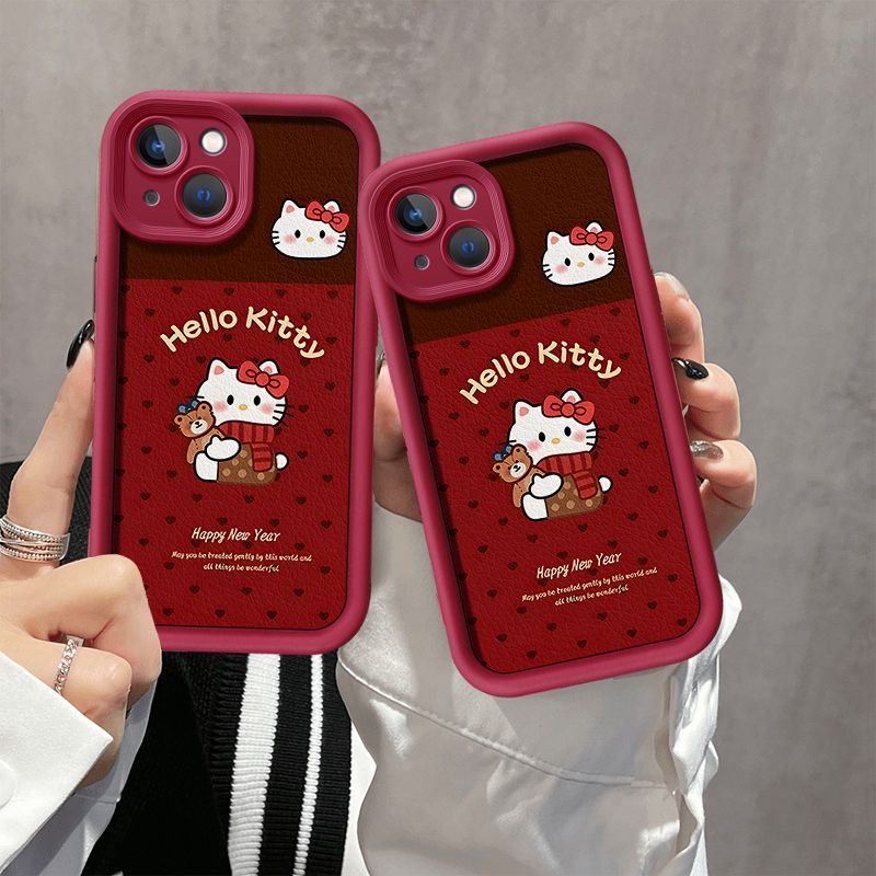 【苹果/华为/荣耀/OPPO/vivo】围巾KT天眼阶梯小羊皮手机壳