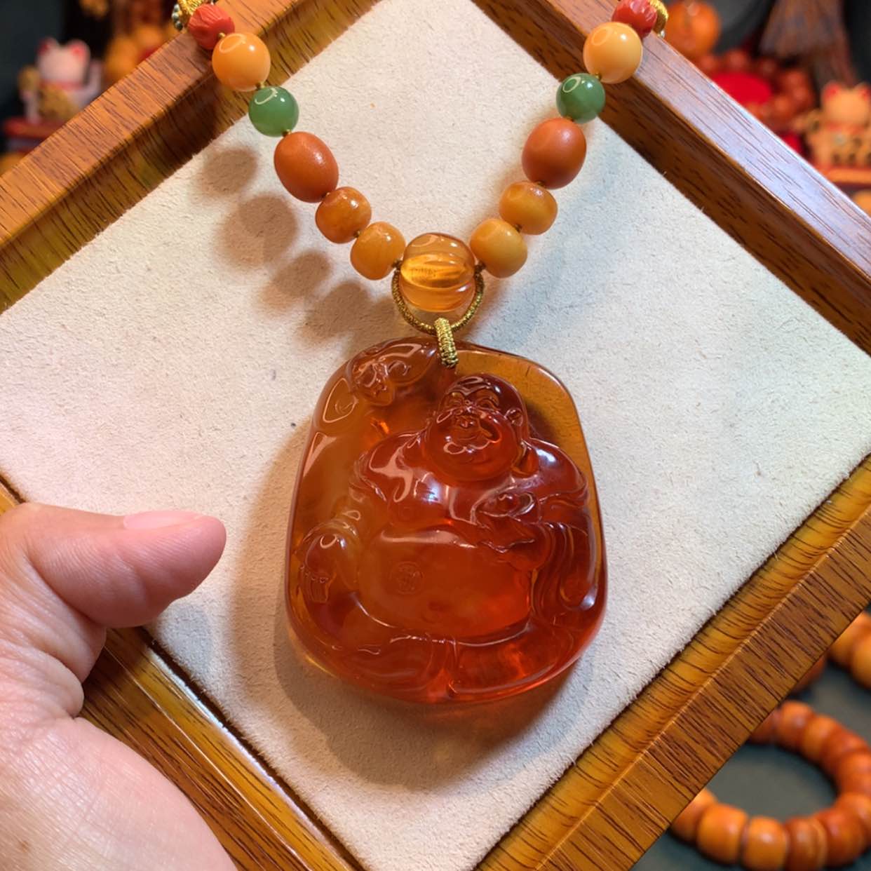 【闪购商品】蜜蜡吊坠(赠链)未镶嵌蜜蜡吊坠