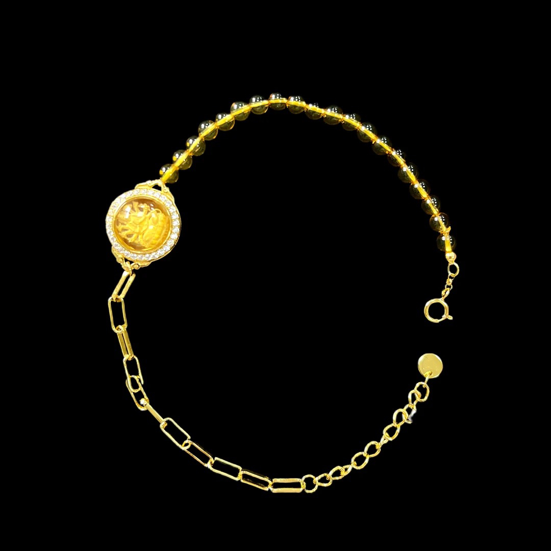 7548琥珀手链（千手）孤品