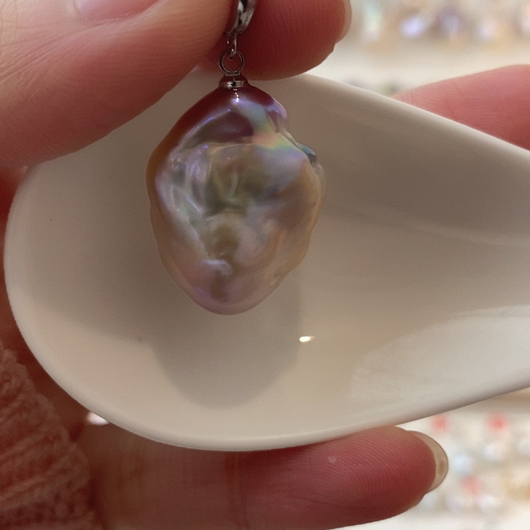 淡水珍珠颈饰银S925镶嵌