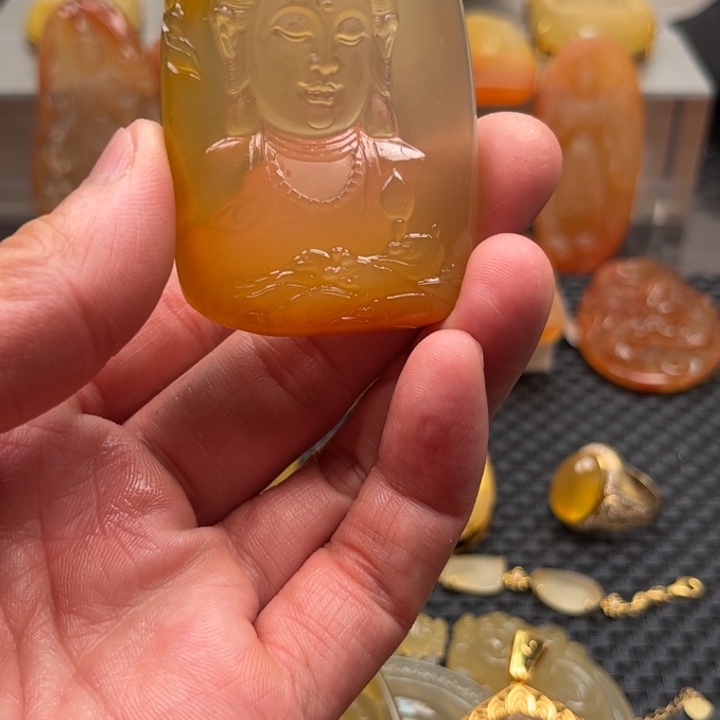 石英质玉颈饰银S925镀金镶嵌驿*