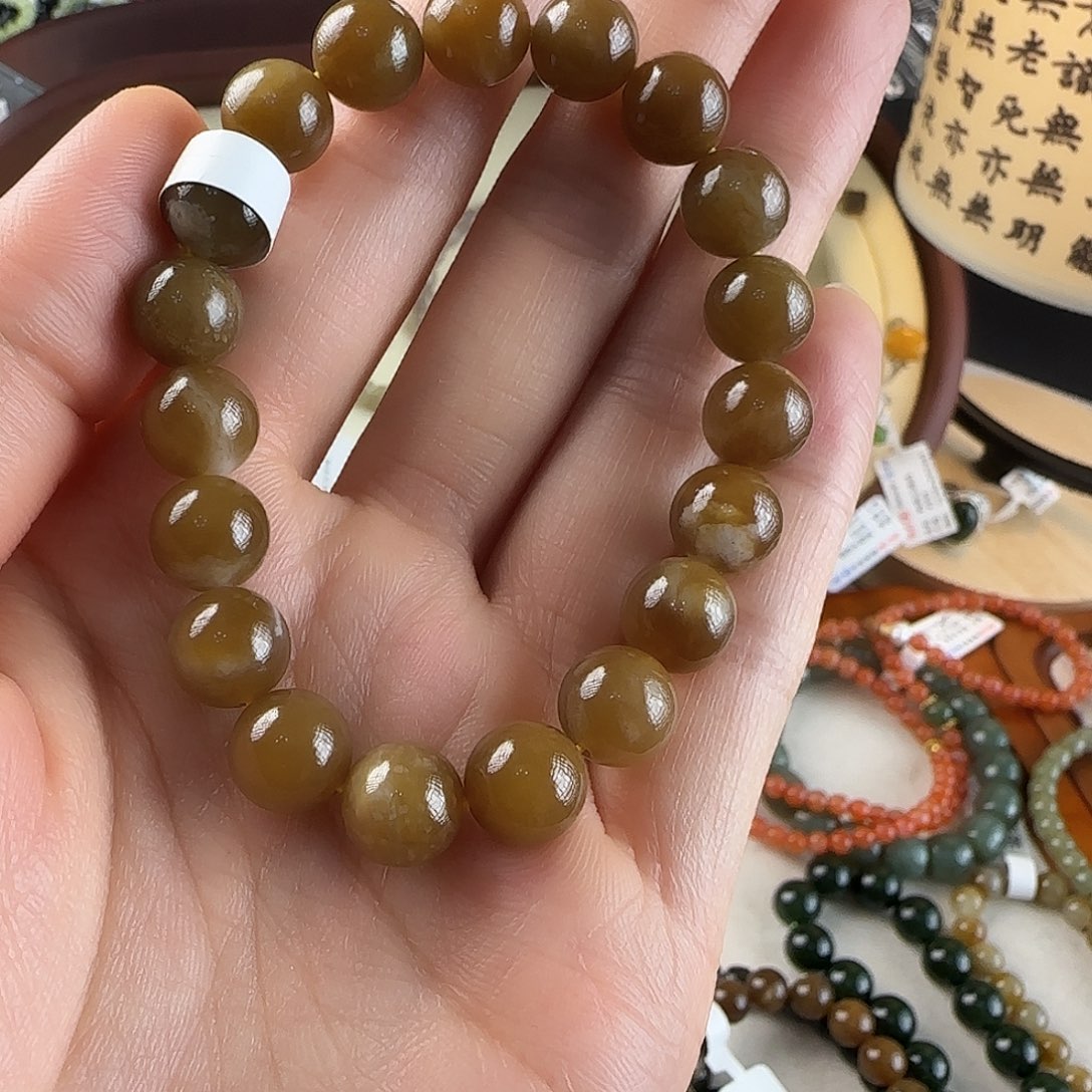 和田玉未镶嵌手链