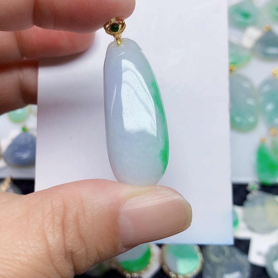 翡翠未镶嵌颈饰456778