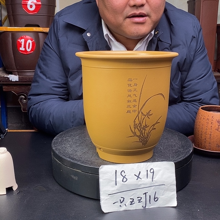 紫砂花盆货号一只ZZJ16