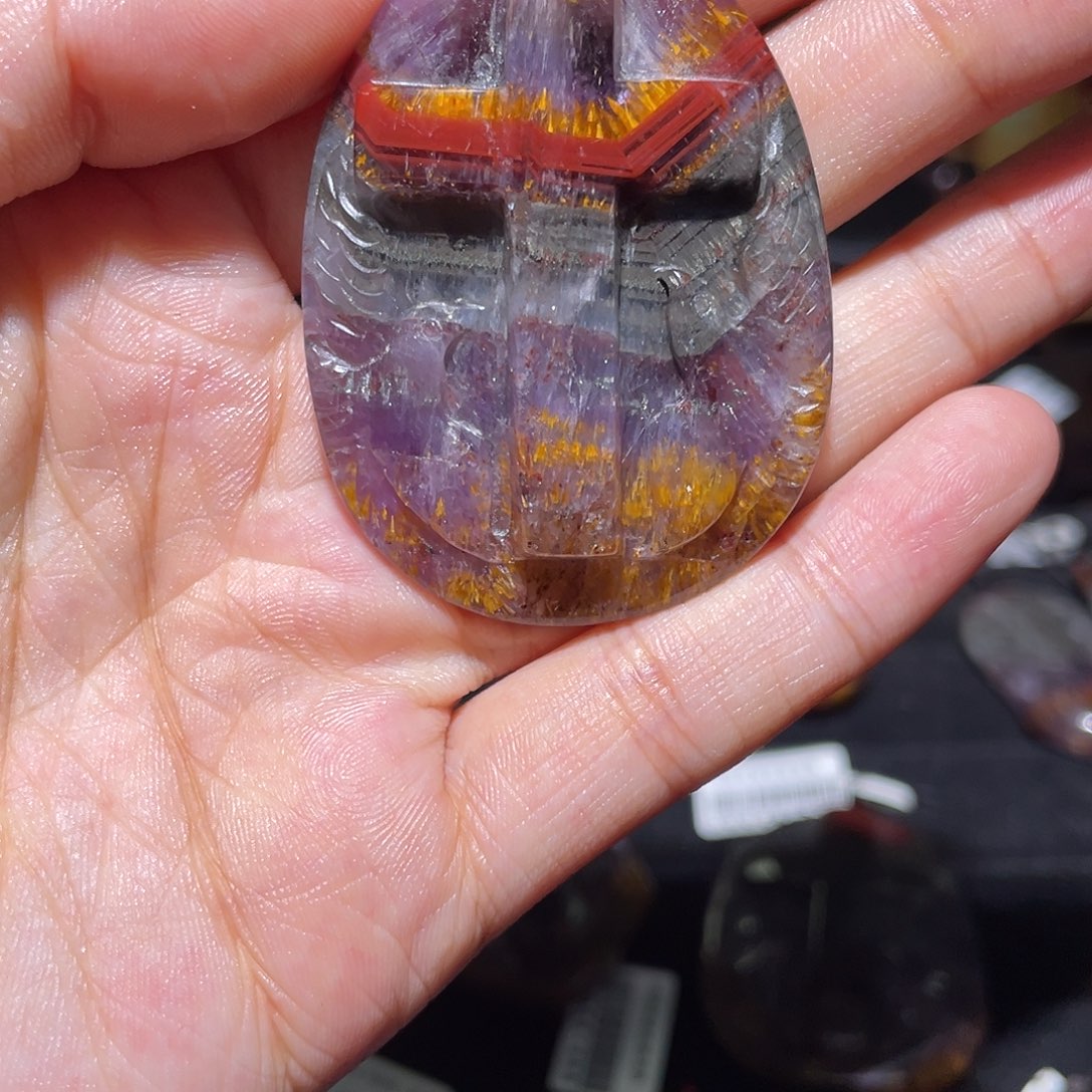 水晶极光十字未镶嵌极光雕刻