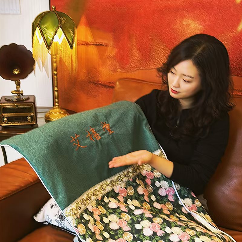 【艾禧堂】艾灸暴汗毯电加控温艾草艾灸毯电热肩颈腹部艾绒热敷毯