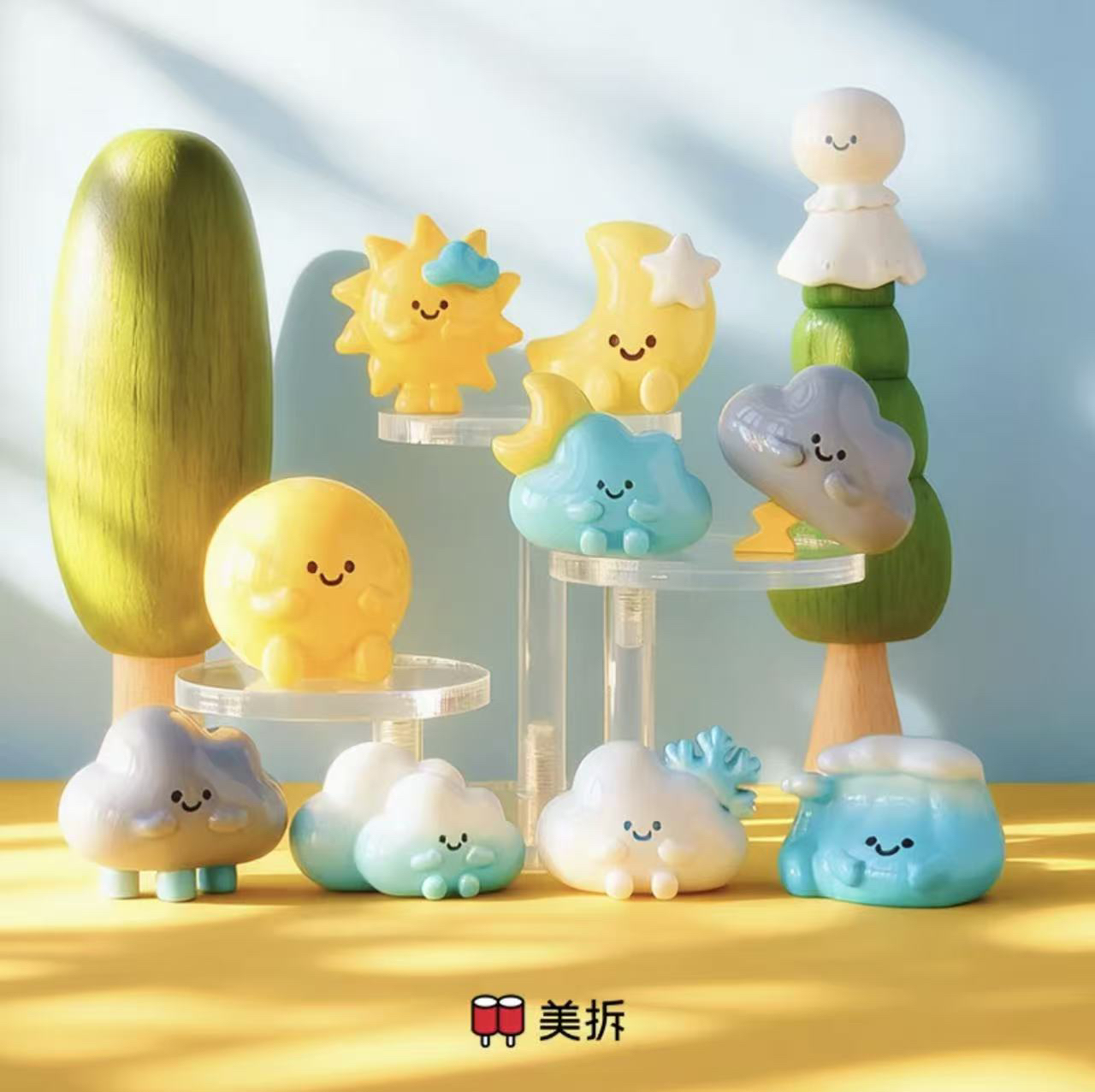 【拆盒】美拆萌粒天气系列2树脂盲袋云云雪晴天宝宝可爱玩具