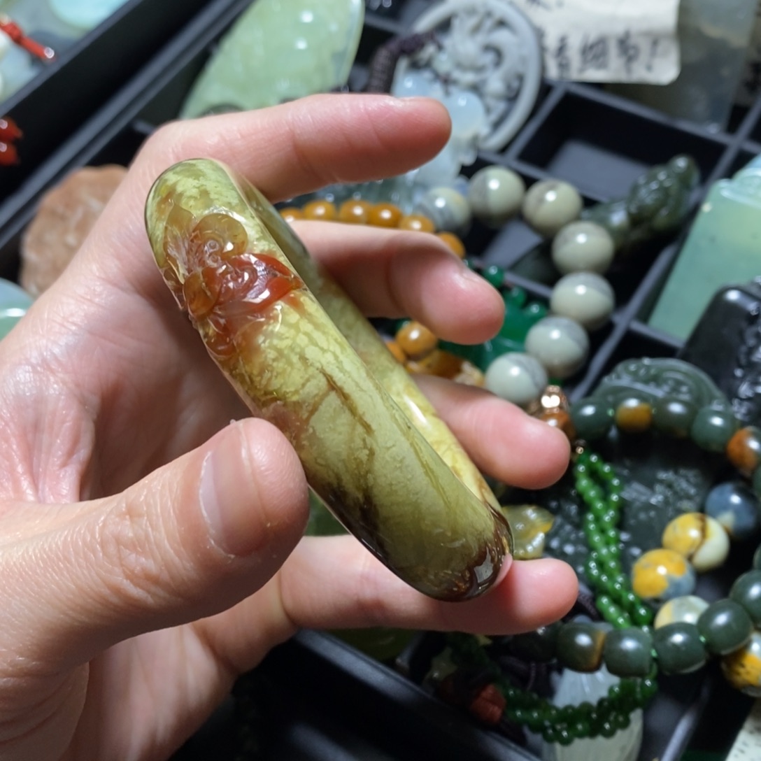 蛇纹石玉未镶嵌颈饰微信57口
