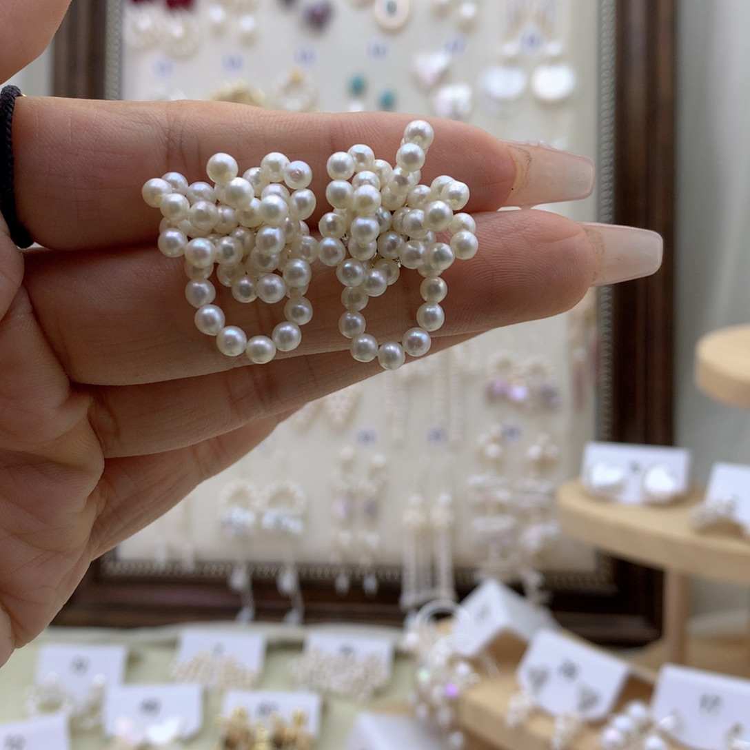 未镶嵌耳饰淡水珍珠