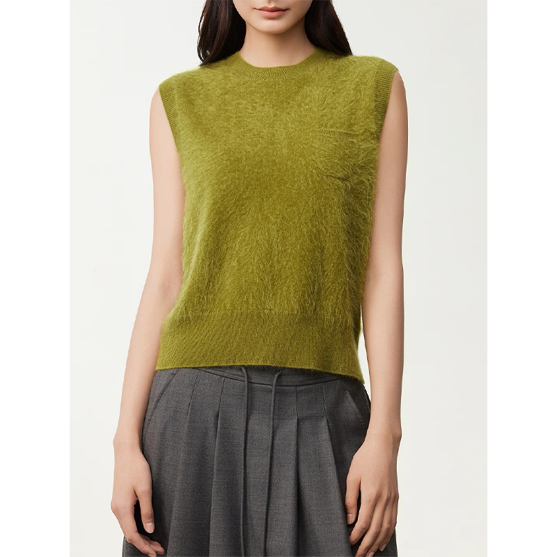 DRH原单非市面货！"鄂家1980"纯羊绒女装背心 8070