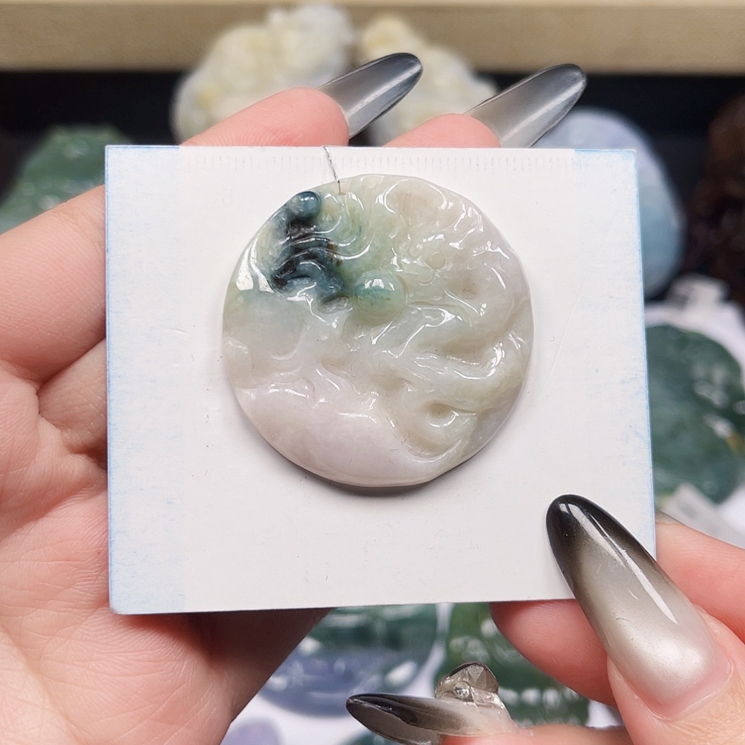 翡翠未镶嵌颈饰天然